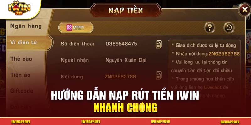 Giao dịch an toàn và nhanh chóng tại Iwin