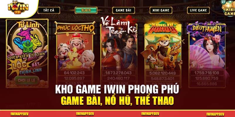 Khám phá kho game đa dạng tại Iwin - Giải trí không giới hạn